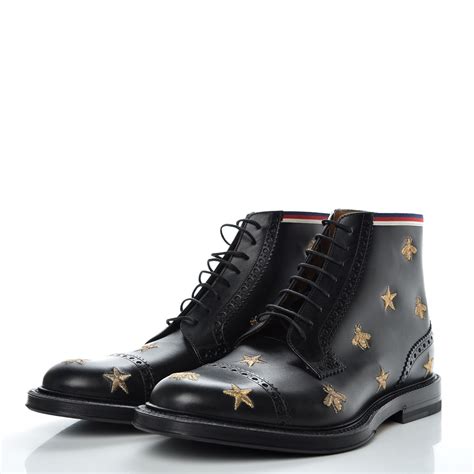 gucci mens shoes bee|Gucci star and bee boots.